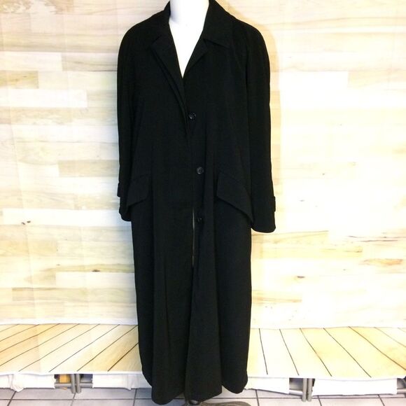Regent Park Women's Black Trench Coat w/Zip Out Lining 10 Petite - Picture 1 of 8